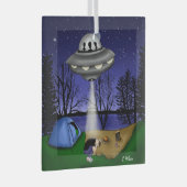 UFO地球外誘引エイリアン ガラスオーナメント (正面右)