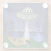 UFO地球外誘引エイリアン ガラスコースター (裏面)