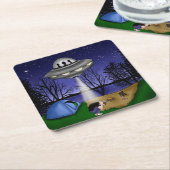 UFO地球外誘引エイリアン スクエアペーパーコースター (アングル)