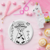 UFO宇宙船の牛 ペーパープレート (パーティー)