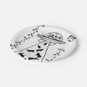 UFO宇宙船の牛 ペーパープレート (アングル)