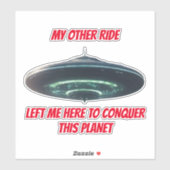 UFO宇宙船もう一つの乗り心地の車 シール (シート)