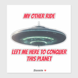UFO宇宙船もう一つの乗り心地の車 シール