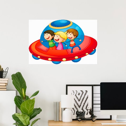 UFO宇宙船宇宙アドベンチャーの子供たち ポスター
