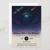 UFO宇宙誕生日 招待状 (正面/裏面)