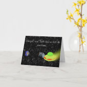 UFO恐竜おもしろい カード (黄色い花)