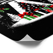 Ufo拉致クリスマスツリー – おもしろいエイリアンクリスマスロ ポスター (角)