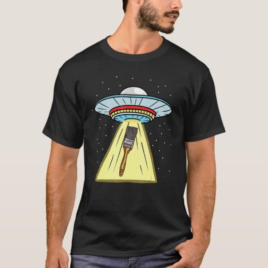 Ufo拉致ブラシ絵を描ペイター Tシャツ (正面)