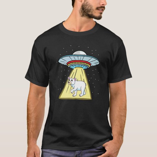 Ufo拉致可愛いホッキョクグマ Tシャツ (正面)