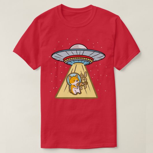 Ufo拉致宇宙飛行士バイオリン Tシャツ (デザイン正面)