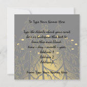 UFO招待状パーソナライズされたSPACESHIPアートRSVP 招待状 (裏面)