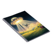 UFO牛おもしろい誘拐螺旋状写真ノート ノートブック (右側)