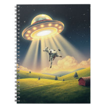 UFO牛おもしろい誘拐螺旋状写真ノート