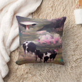 UFO牛の誘拐 クッション (ブランケット)