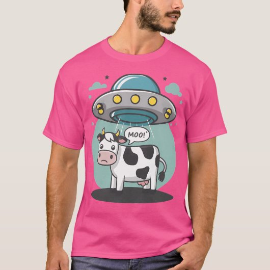 Ufo牛の誘拐 Tシャツ (正面)