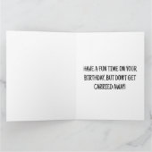 UFO牛誘拐おもしろい誕生日カード カード (内部)