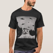 UFO猫遭遇のミームデザイン Tシャツ (正面)