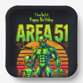 UFO白熱［赤熱］光を放つが領域51を越えて現れる ペーパープレート (正面)