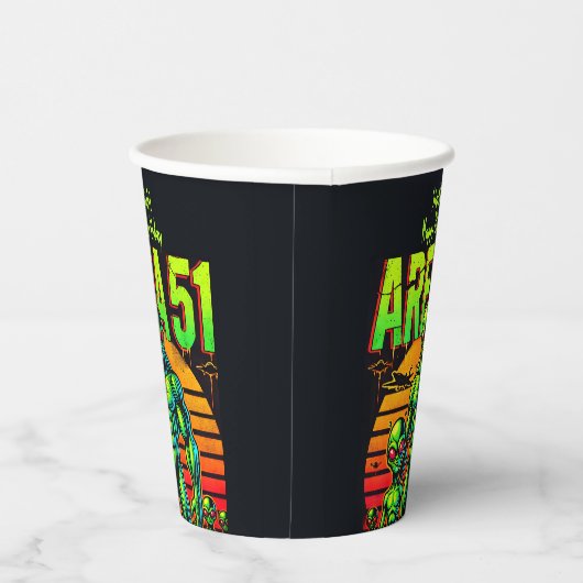 UFO白熱［赤熱］光を放つが領域51を越えて現れる 紙コップ (右)