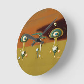 UFO着陸パッド ラウンド壁時計 (傾斜)