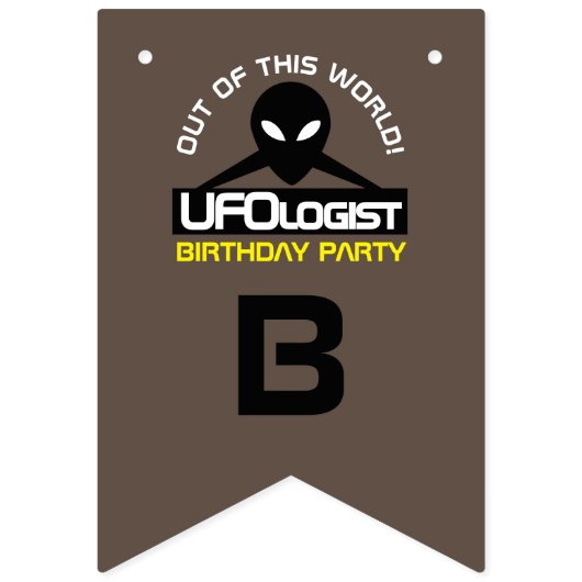 UFO研究者パーティー、誕生日 バンティングフラッグ (第2の旗)