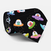 UFO船のパターン ネクタイ (ロール)