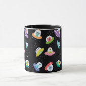 UFO船のパターン マグカップ (中央)