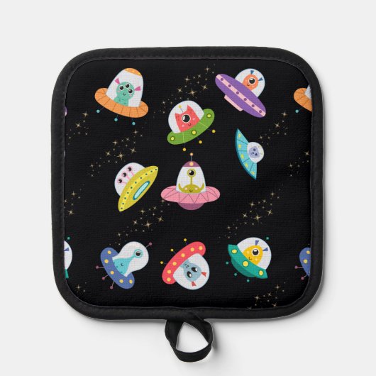 UFO船のパターン 鍋敷き (正面)