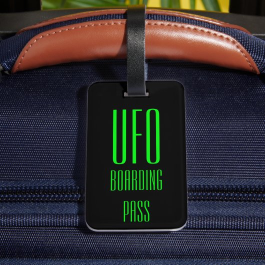 UFO荷物おもしろいタグパーソナライズされたギフト ラゲッジタグ (裏面インサイチュ4)