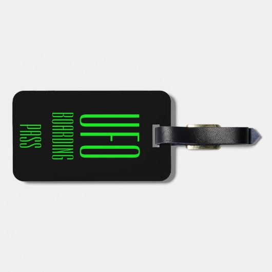 UFO荷物おもしろいタグパーソナライズされたギフト ラゲッジタグ (裏面横)