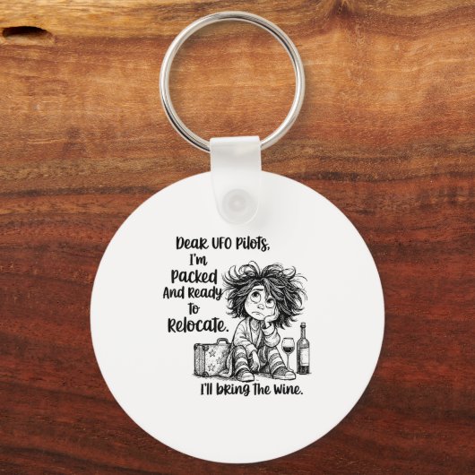 Ufo親愛ロット私は詰め込まれ、再配置する準備ができている キーホルダー (正面)