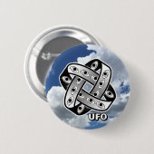 UFO おたけび目  缶バッジ (正面&裏面)