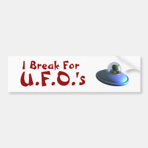 UFO(かわいい)バンパーステッカーでブレイク バンパーステッカー