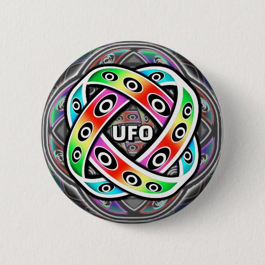 UFO - だまし絵 缶バッジ (正面)