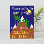 UFO -エイリアン誕生日招待状 招待状 (スタンド正面)