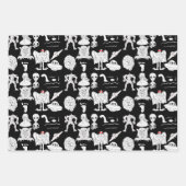 UFO,エイリアン，ビッグフット，モットマン，ドッグマン，暗号解読 ラッピングペーパーシート (正面3)