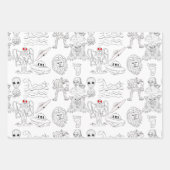 UFO,エイリアン，ビッグフット，モットマン，ドッグマン，暗号解読 ラッピングペーパーシート (正面)