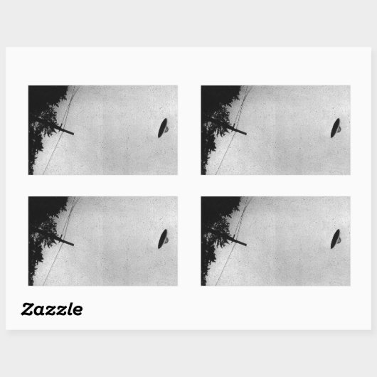 UFO エイリアン 異星人 宇宙船 極秘 長方形シール (シート)