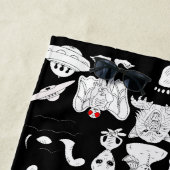 UFO,エイリアン, Bigfoot Cryptid ビーチタオル (インサイチュ)