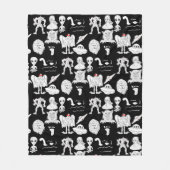 UFO,エイリアン, Bigfoot Cryptid フリースブランケット (正面)