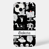 UFO、パーソナライズされたエイリアン、Bigfoot Cryptid Case-Mate iPhoneケース (裏面)