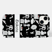UFO、パーソナライズされたエイリアン、Bigfoot Cryptid Case-Mate iPhoneケース (裏面 (横))