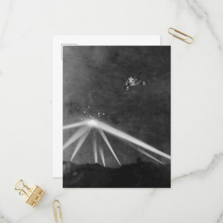 UFO&ムーン乳母車ルナローバーヴィンテージLAフライト インビテーションポストカード