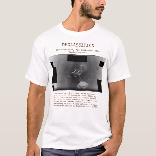 UFO - 公開されたDOW-UAP-PR087、2020年9月5日 Tシャツ (正面)