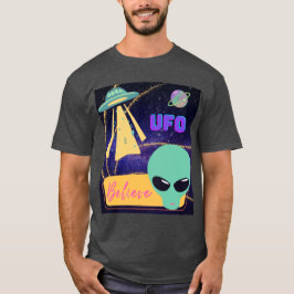 UFO、地球外生命体を信じる Tシャツ