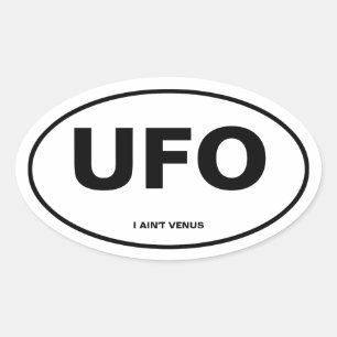 UFO 楕円形シール