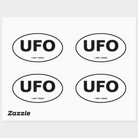 UFO 楕円形シール (シート)