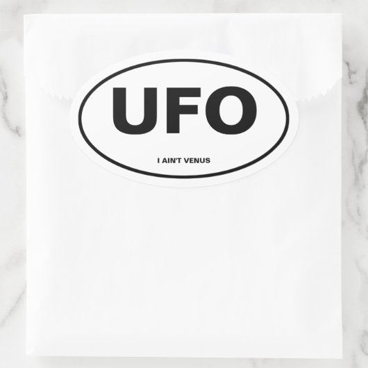 UFO 楕円形シール (バッグ)