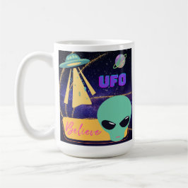 UFO、異星人 信じる コーヒーマグカップ