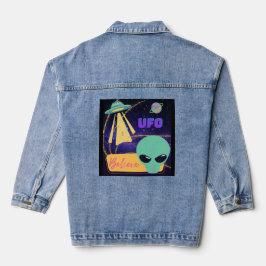 UFO、異星人 信じる デニムジャケット